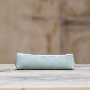 TROUSSE CUIR VERT D'EAU| La petite